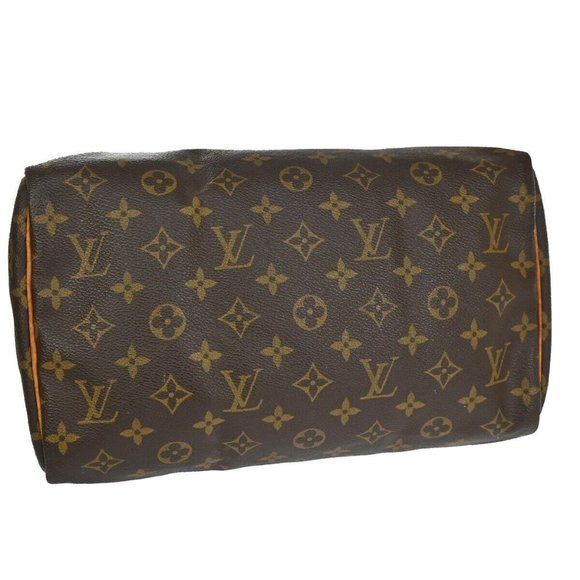 Authentic LOUIS VUITTON Speedy 30 Travel Hand Bag Monogram Leather Brown - Picture 4 of 15